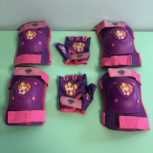 Paw Patrol Skye Knee Pads Elbow Pads & Glove Set, Toddler Safety Protective Gear